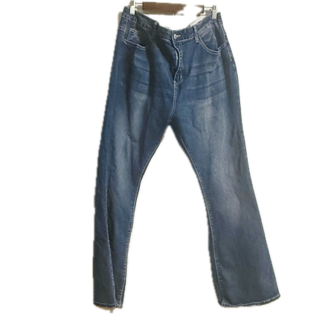 SHEIN Men's Bootcut Denim Jeans - Deep Blue